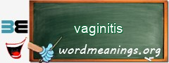 WordMeaning blackboard for vaginitis